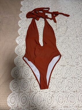 Rust Colored One-Piece Swimsuit